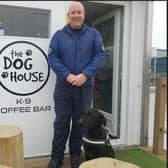 Kyle Murray and Delta of K9 Search and Rescue, pictured at The Dog Bark in Lurgan, Co Armagh. Kyle, Delta and colleagues Ryan Gray and Max are heading to Crufts this week to receive an humanitarian award for their work saving people in earthquake torn Turkey.