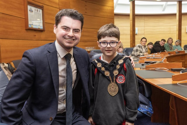 Mayor of Lisburn Kurtis Dickson recently hosted a reception for young people VOYPIC (Voice of Young People in Care)