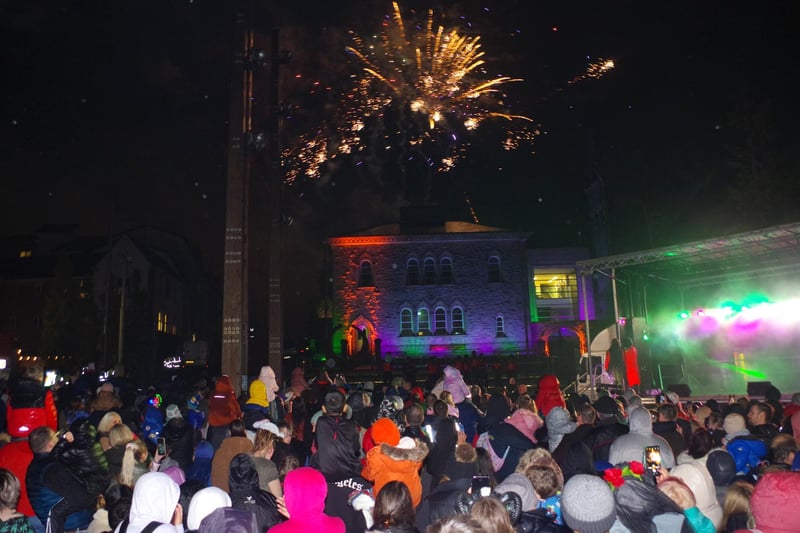 The spectacular fireworks display fired from The Hill at the Council’s Dungannon Halloween event on Friday evening