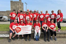 Tesco colleagues at Carrickfergus Castle for the charity event. Photo submitted