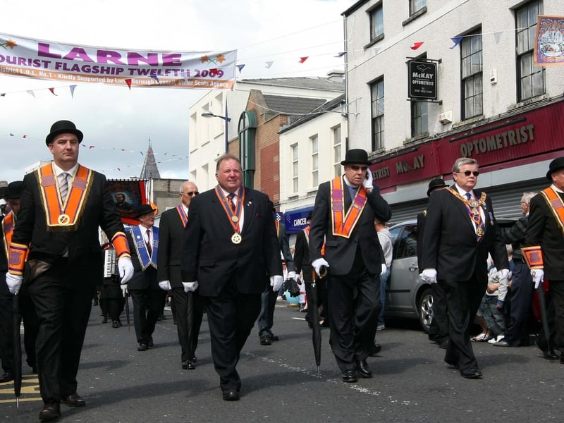 Larne District LOL lead the twelth celebrations for the East Antrim Combine. NT29-004FP