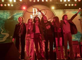 Daisy Jones & The Six follows the adventures of a fictional American rock band.