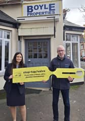 Fiona Flanagan of Boyle Properties and Pat McCauley of NI Water.