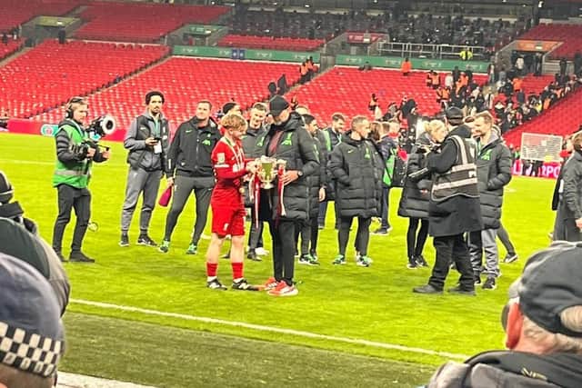 The Grahams had ringside seats – metres from the man himself, Jurgen Klopp.