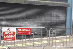 Council hear that Dunluce Street, in Larne town centre, has been closed to vehicles for 17 months. Photo:  Local Democracy Reporting Service