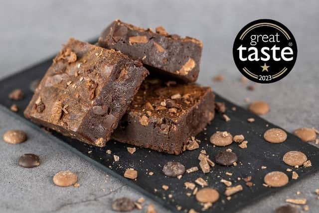 Gold & Browne’s gluten-free double chocolate brownie has been awarded a Great Taste 1-Star award. Picture: Gold & Browne’s