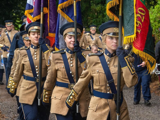 Keeping in step at the last Saturday parade in Dungannon.