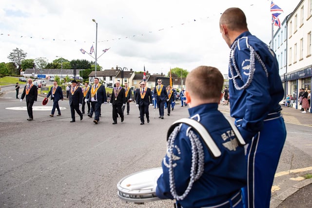 The Co Down Junior Orange Lodge parade in  Saintfield.