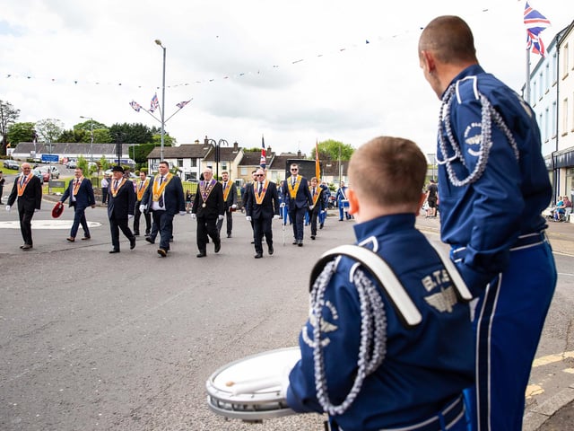 The Co Down Junior Orange Lodge parade in  Saintfield.