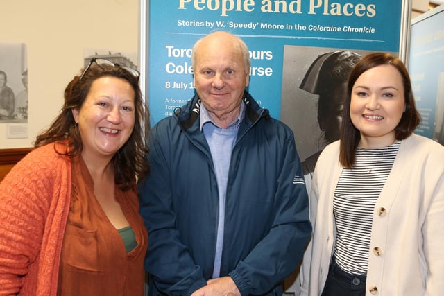 Members of the public, including photographers Tina Mullan and Maurice Platt, who attended the launch of Coleraine Museum’s new exhibition ‘People and Places’.
