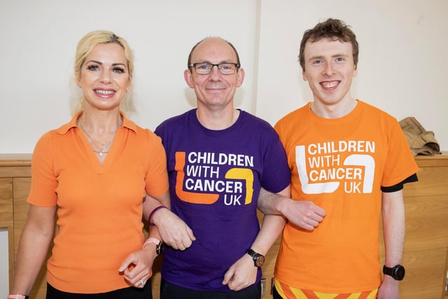 Caitlin, Paul and Mark at the fundraising coffee morning for Children with Cancer UK