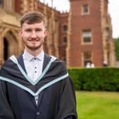 Aiden McGeary graduated with a degree in Business Management at Queen's University Belfast on June 27.  Picture: supplied by QUB