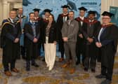 Six employees from County-Antrim based injection moulding company, IPC Mouldings, recently graduated from the ILM Leadership and Management Programme from Northern Regional College. Pictured at the graduation ceremony (L-R) are Graham Whitehurst MBE, Ken Nelson MBE, Mel Higgins, Simon Fuller, Rowan McFarland, Joanne Liddle, Warren Hanley, Graeme Bennett, Ben Middleton, Rajeev Mathew and John McPherson.