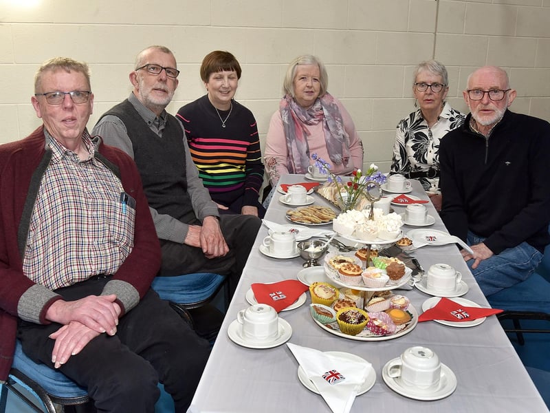 Enjoying tea and buns at the  Richhill Presbyterian Tuesday Morning Club Coronation Tea on Tuesday. PT17-271.