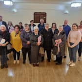 Ald Gerardine Mulvenna with 'Dementia Friends' in Carrick.