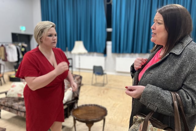 Vicky Hogg and Helen Wilkinson in Ballywillan Drama Group's Anyone for Breakfast?