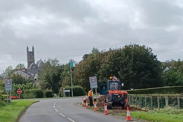 Work on the new footpath at Ballyneil Road, Loup, will be useful to young people making their way to the local GAA pitch. Credit: Contributed