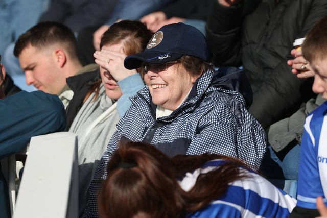 Pools supporters are all smiles as they prepare to face Leyton Orient in League Two. (Credit: Mark Fletcher | MI News)
