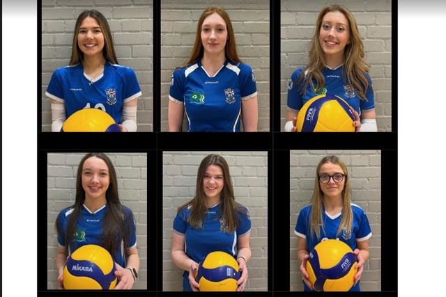Some of the Dalriada School volleyball player who have reached the All Ireland finals this week.