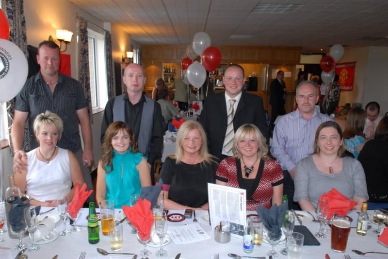 Pictured at the 2008 Manchester United Supporters' Club dinner are (back): Brian Wilson, Alastair Bradley, John Clarke, John Armstrong, (front): Liz McMurtry, Glenda Perry, Margaret Clements, Sharon Clarke and Angela Armstrong.