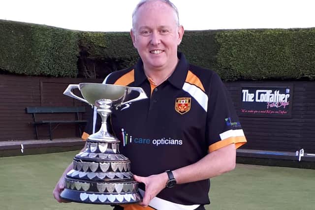 Gary pictured with the IBA Singles trophy in 2019