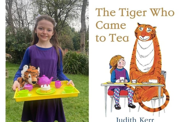 In character for The Tiger Who Came to Tea.