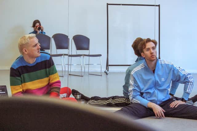Conan McIvor and Ruaidhri Maguire pictured at rehearsals. Credit: Amelia Clarkson