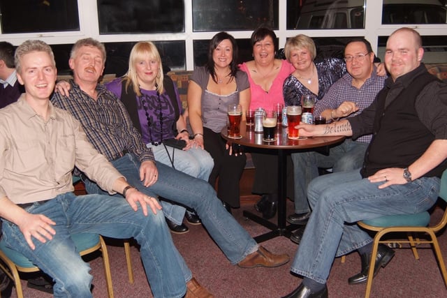 Steve Colgan and friends enjoy the craic at the fundraising evening for Marie Curie Cancer at the Montra Club, Coleraine, on Valentine's Night back in 2009.