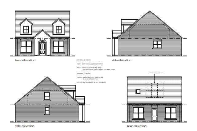 The design of the proposed new homes is deemed to be compatible with the surrounding area. Credit: ABC Planning portal