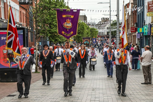The Parade making it's way up Bow Street. Pic by Norman Briggs, rnbphotographyni