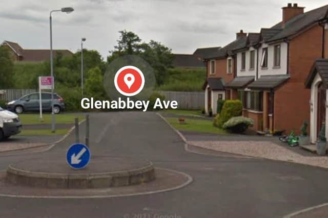 Glenabbey Avenue, Newtownabbey. Credit: Google Maps.
