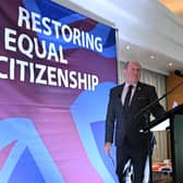 TUV leader Jim Allister has said it is the endorsement of the voters which his party is seeking, after Nigel Farage endorsed two rival DUP candidates.  Picture:Stephen Hamilton Photography