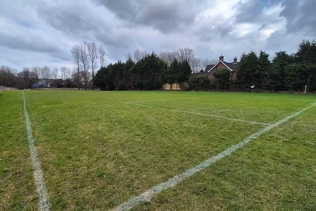 Call for toilets and goalposts at Carryduff Football Pitch. Pic credit: LDRS