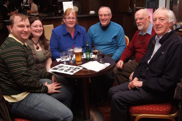 The Riff Raffs, Stuart Murray, Kelly Brown, Beattie Brown, Norman Brown, Dessie Armstrong and Gordon Morrison in great spirits at the Bushmills Distillery table quiz in aid of the RNLI Lifeboat at Portstewart Golf Club back in 2010