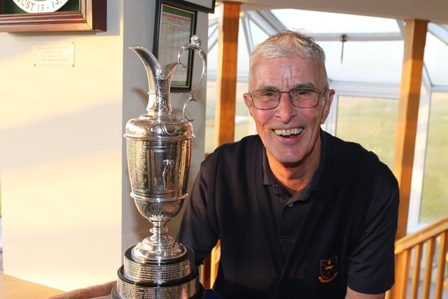Davy Brennan pictured during the visit of the Open Claret Jug to Bushfoot Golf Club.