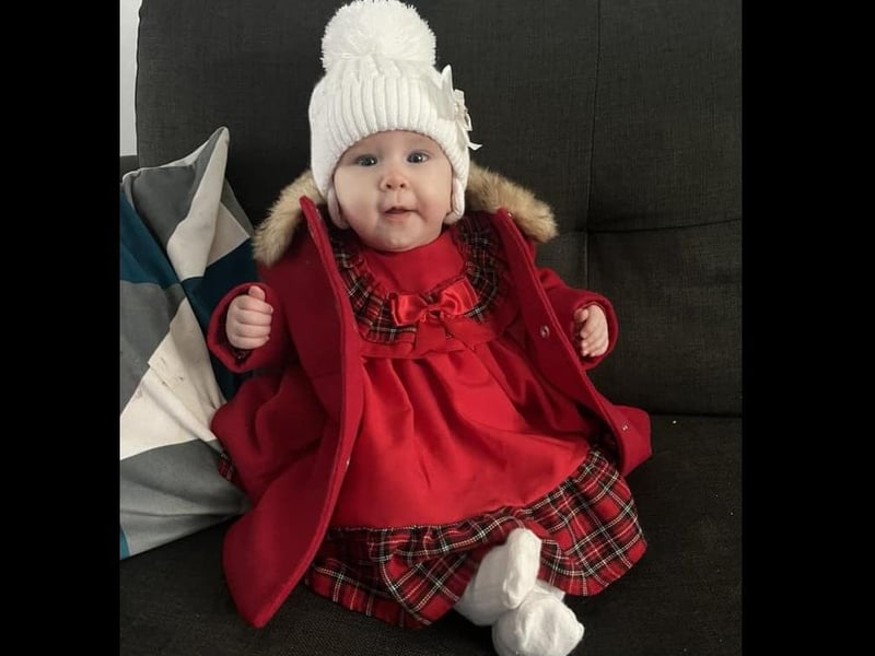 This little one was off to see Santa.