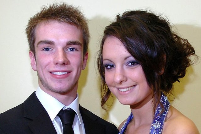 Calvin Ralph and Jamie Lee Watts at the Sperrin College formal in 2010.