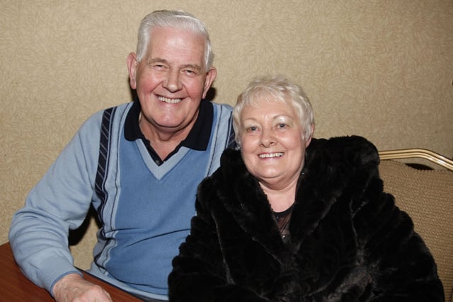 Marcus Hutchinson and Irene Bate pictured during the Coleraine Provincial Players concert and fundraising evening at the Lodge Hotel in aid of Coleraine Blind Centre in 2009