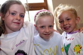 Lauren O'Donnell, Fiona Cush and Rosie McStravick making new friends at Mayfield summer scheme in 2007.