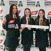 Pictured at the ABP Angus Youth Challenge Exhibition held at the Eikon Centre is the team from Friends' School Lisburn - Katie Mulholland, Alexandra Neill, Beth Reynolds and Naomi Patterson