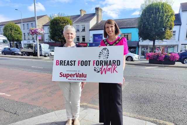 Anne Nelson with Mid Ulster District Council chairperson Cllr Cora McCorry.