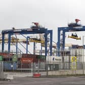 A green/red lane system for the movement of goods are among measures brought in under the Windsor Framework. Photo: Liam McBurney/PA Wire
