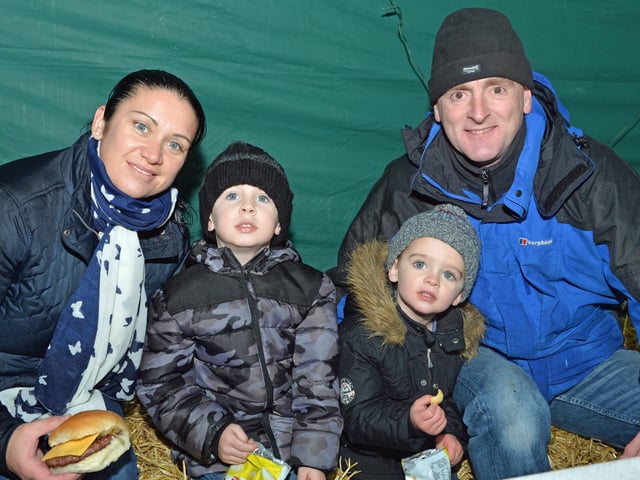 Julie, Keith, Rhys and Jake Magowan during the Whitehead Victorian Street Fair in 2015.