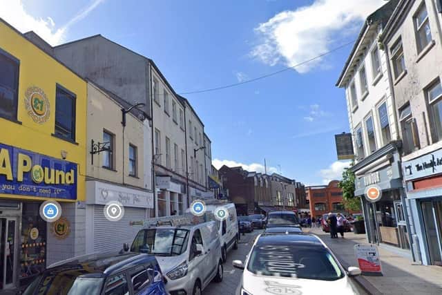 A small retail unique at 3 Upper English Street, Armagh (next to Around A Pound) is to be turned into a pizza restaurant. Credit: Google