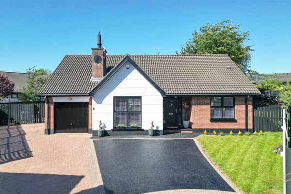The beautifully presented detached bungalow is in a highly sought-after cul-de-sac, with stunning views of Cavehill.