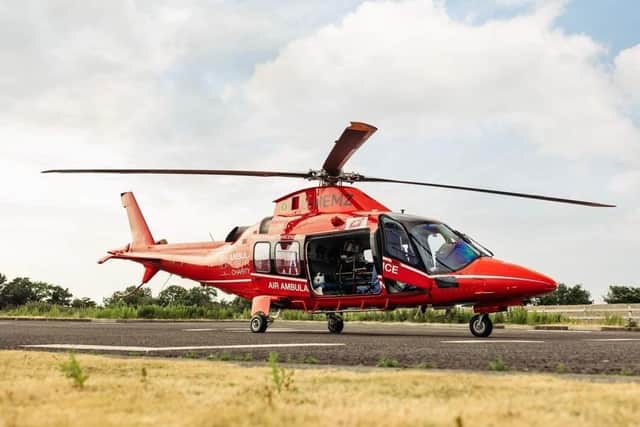 The Air Ambulance Northern Ireland attended the scene. Picture: AANI (stock image).