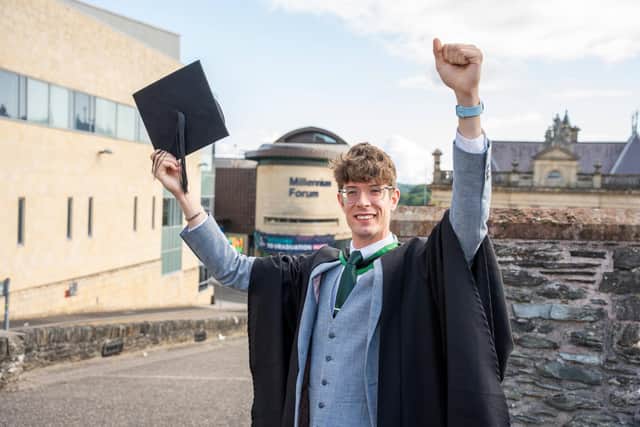 Joshua Johnston, who graduated with a BSc Hons Business Studies with Options (Marketing) programme from Ulster University. Joshua is currently working with Visit Derry, promoting a city that has become his ‘second home’. Picture: supplied by UU
