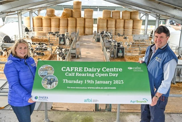 CAFRE and Agri Food Biosciences Institute (AFBI) jointly organised two open days, which were focused on healthy calf rearing. These events featured dairy advisers and technologists from CAFRE, who discussed various aspects of rearing dairy heifers, from pre-calving to weaning. AFBI staff presented their Optihouse project, highlighting common causes of poor house design and the future use of modelling technology for calf house design. The open days concluded with CAFRE technologists providing a ‘snap shot’ of energy use and efficiency in the dairy unit.
