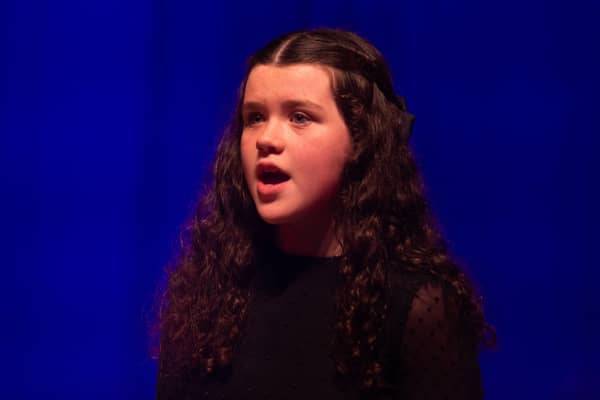 Kate Lavery competing in the Junior Vocal Championship on the final night of Portadown Music Festival. PT16-211.