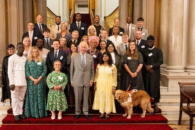 Paul and the other winners, Ambassadors and sponsors with His Majesty the King. Photo: Alastair Fyfe @FyfePhoto